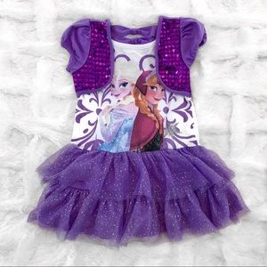 DISNEY FROZEN SHIRT WITH SPARKLE VEST AND TUTU